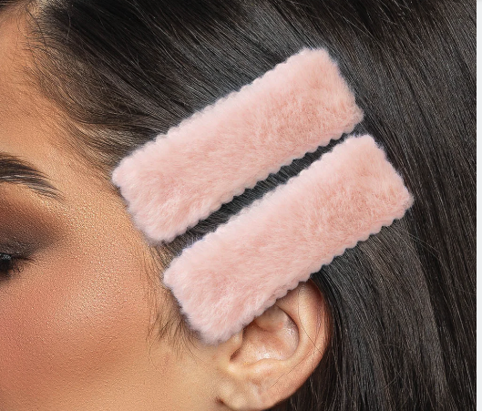 Fuzzy Hair Clips Set of 3